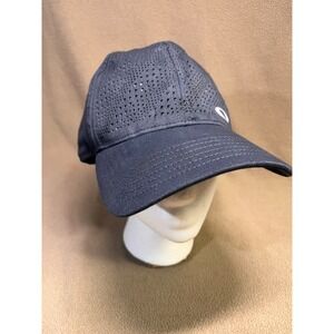 Oakley Tinfoil Cap Navy Blue Perforated Stretch Fit Hat L/XL Athletic Baseball